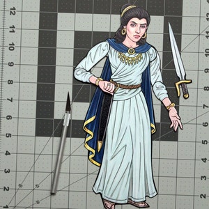 Artemisia Queen of Caria Articulated Paper Doll, Ancient Greece image 3