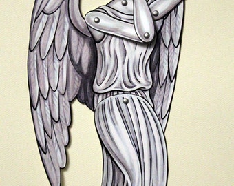 Weeping Angel Articulated Paper Doll - Don't Blink