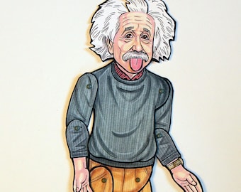 Albert Einstein Articulated Paper Doll