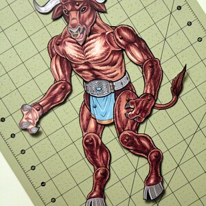 Minotaur Articulated Paper Doll image 2