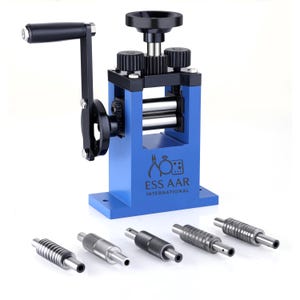 Mini Roller Machine | Mill for Jewelry Making | Useful for Ring Stretching | Wire Shaping Tool | With Free Rollers| ESS AAR |