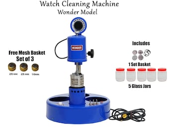 Watch Cleaning Machine | Wonder Model | Robust Quality | 110 volts | Free Jars and Basket | Worldwide Shipping |