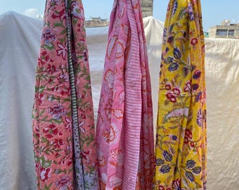 Hand Block Cotton Soft Sarong – Designer Handmade Sarong Dress – Lightweight Beach Wrap (44x72 Inches) Sarong