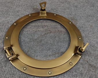 Ventana de ojo de buey de latón – Decoración náutica de pared – Ojo de buey de barco – Estilo vintage