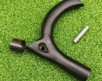 Mango de bastón de aluminio en forma de V, repuesto con agarre cómodo, mango ligero y resistente.