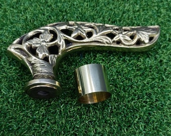 Vintage Brass Handle Victorian Style For Walking Stick Brass Designer Cane 11 CM