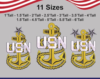USN Anchor Embroidery Designs  Navy Chief Anchors (Instant Download)