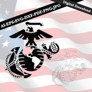 Eagle, Globe, & Anchor US Marines Corps Svg USMC Ega Vector File SVG Bundle
