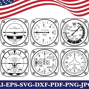 Sottobicchiere con strumenti aeronautici in formato SVG, pacchetto, vettoriale, taglio laser, Cricut, file di taglio