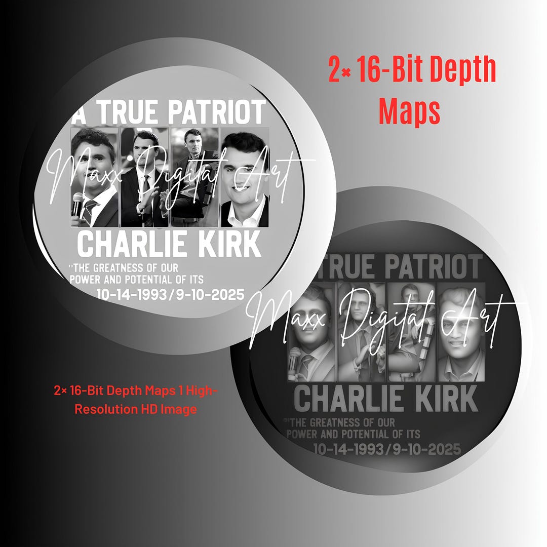 Depth Map “never Give up – Never Surrender” Charlie Kirk Motivational Coin  Design CNC Laser Engraving 3D STL File (digital Download) - Etsy Israel