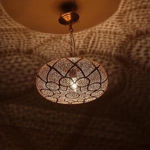moroccan lamp, brass lamp shade, moroccan lighting, boho ceiling light, brass lantern, pierced lamp, moroccan decor, boho lighting, ceiling lamp, arabic lantern, handmade lamp, moroccan light, gold lamp shade