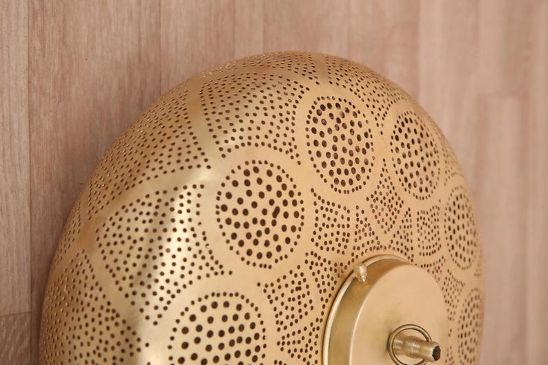 moroccan lamp, brass lamp shade, moroccan lighting, boho ceiling light, brass lantern, pierced lamp, moroccan decor, boho lighting, ceiling lamp, arabic lantern, handmade lamp, moroccan light, gold lamp shade