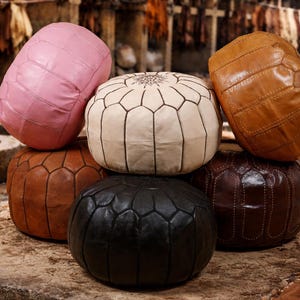 moroccan pouf, pouf ottoman, floor cushion, leather pouf, moroccan decor, boho poufs, cushion, poufs, ottoman pouf, home decor, new home gift, moroccan ottoman, handmade pouf