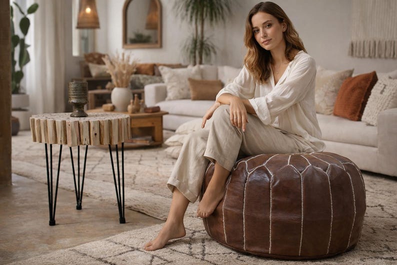 moroccan pouf, pouf ottoman, floor cushion, leather pouf, moroccan decor, boho poufs, cushion, poufs, ottoman pouf, home decor, new home gift, moroccan ottoman, handmade pouf