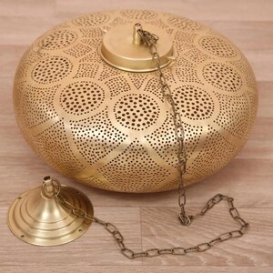 moroccan lamp, brass lamp shade, moroccan lighting, boho ceiling light, brass lantern, pierced lamp, moroccan decor, boho lighting, ceiling lamp, arabic lantern, handmade lamp, moroccan light, gold lamp shade