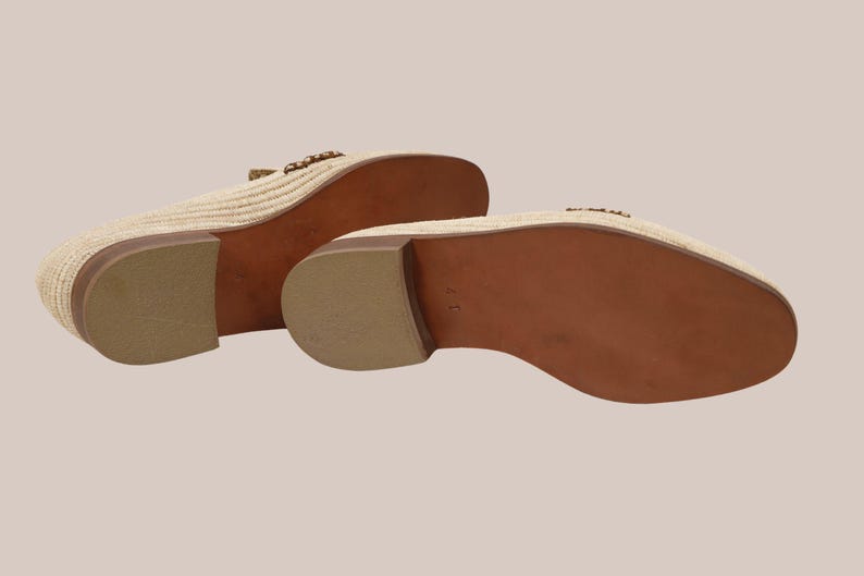 Lightweight raffia moccasins for men, handcrafted Moroccan loafers perfect for all season wear