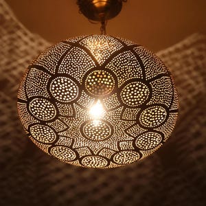 moroccan lamp, brass lamp shade, moroccan lighting, boho ceiling light, brass lantern, pierced lamp, moroccan decor, boho lighting, ceiling lamp, arabic lantern, handmade lamp, moroccan light, gold lamp shade
