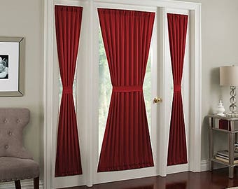 Burlap Door Or Sidelight Panels Colors Door Curtain Etsy