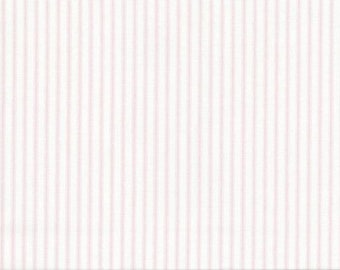 PINK TICKING Stripe PANEL -Pair -Valance, Shower Curtain, Pink stripe curtain,  Pair 50"w Unlined,  Cotton, Farmhouse Decor