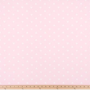 PINK WHITE TRIANGLES  Curtains- Designer Window Panels - Shower Curtain, Valance - Pink, White,  Cotton twill