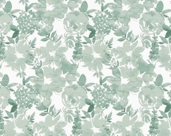 SAGE GREEN/Spruce ZINNIAS Floral Curtains- Designer Panels, Shower Curtain, Valance - Unlined, green flowers and leaves curtain