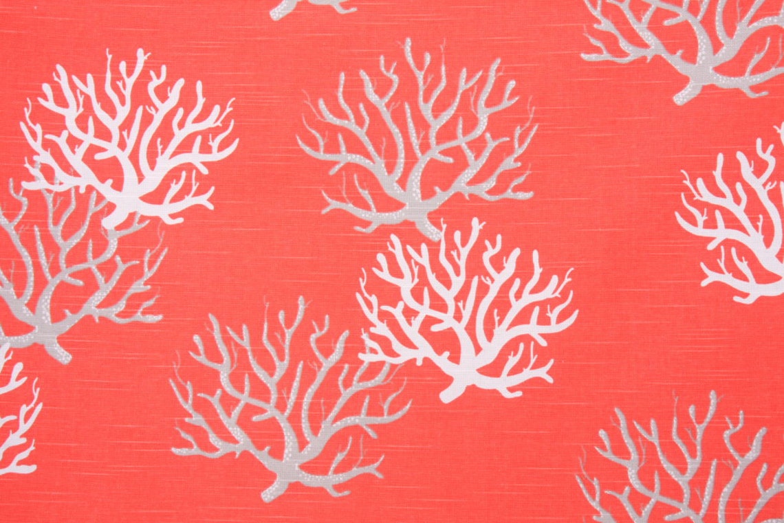CORAL VALANCE or PANEL Window Treatment or Shower Curtain - Etsy