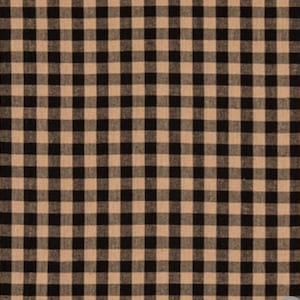 Black and tan BUFFALO CHECK Linens- - Blackout Curtains, 50&quot;  wide, or Table Runner, or Napkins, Farmhouse, Cafe Curtains, Panels