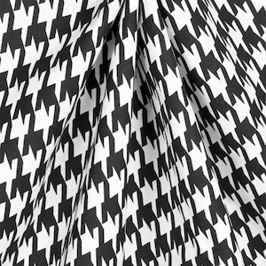 BLACK HOUNDSTOOTH CURTAINS-  Designer Window Panels - Shower Curtain, Valance - Unlined, Curtains, Black and white