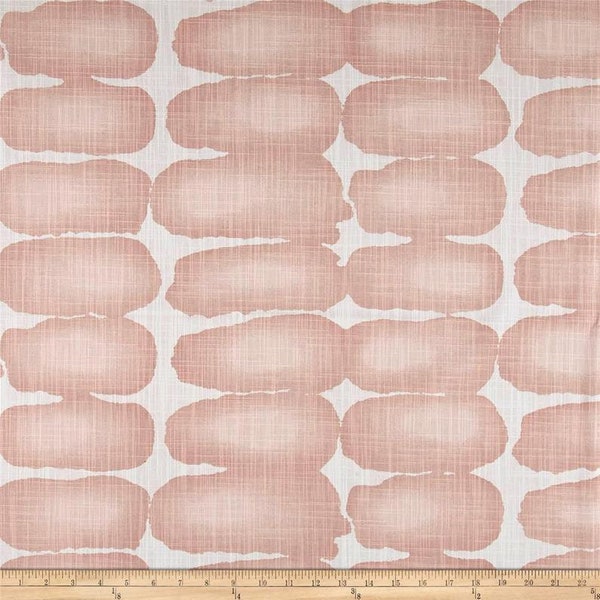 BLUSH PINK Geometric Curtains- Watercolor Look, Designer Window Panels - Shower Curtain, Valance - Unlined, light pink shapes, shading