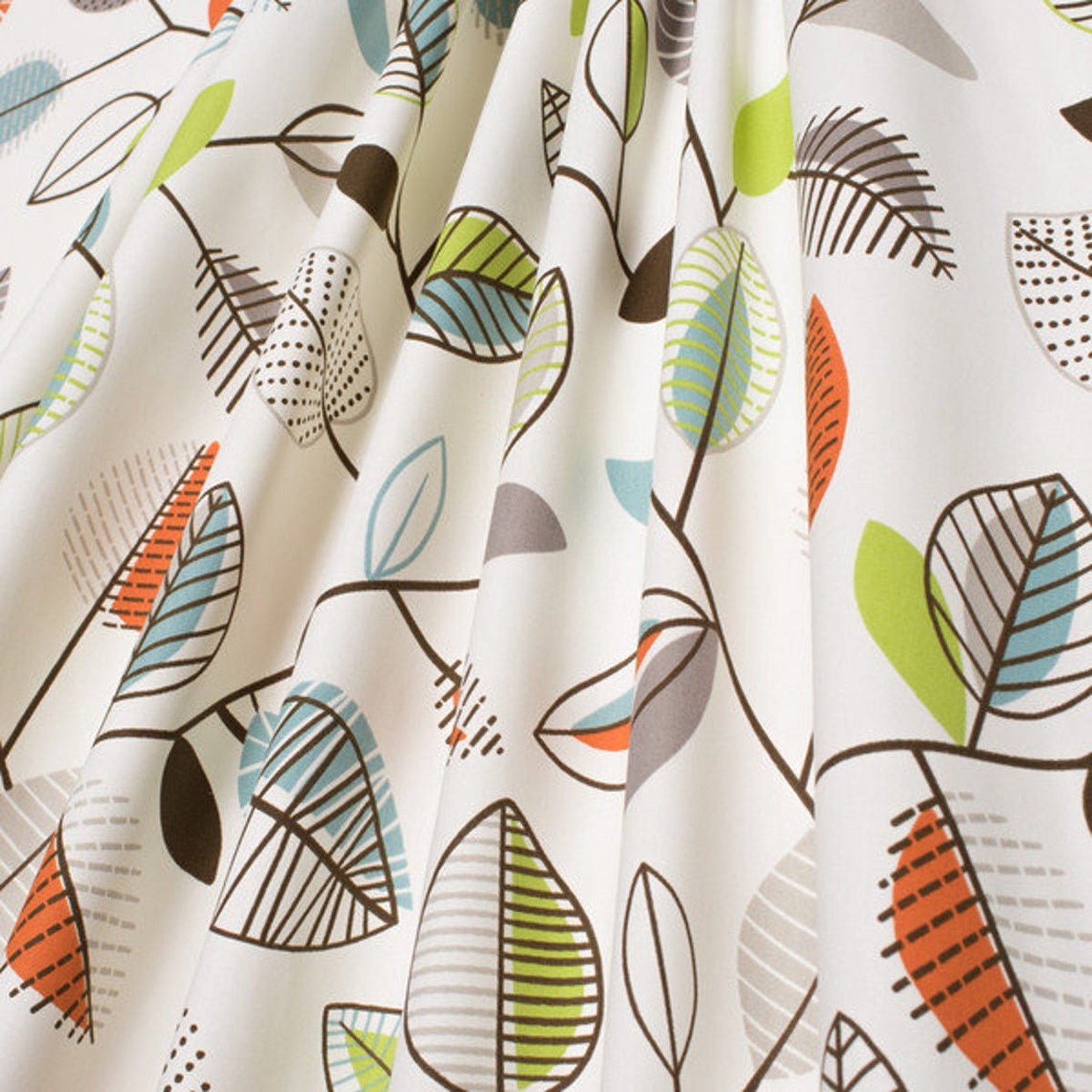 LEAF Curtains Designer Window Panels Shower Curtain Etsy