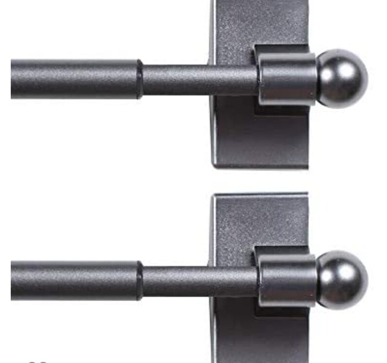 RODS Set of 2 French Doors Sidelight Curtain Etsy