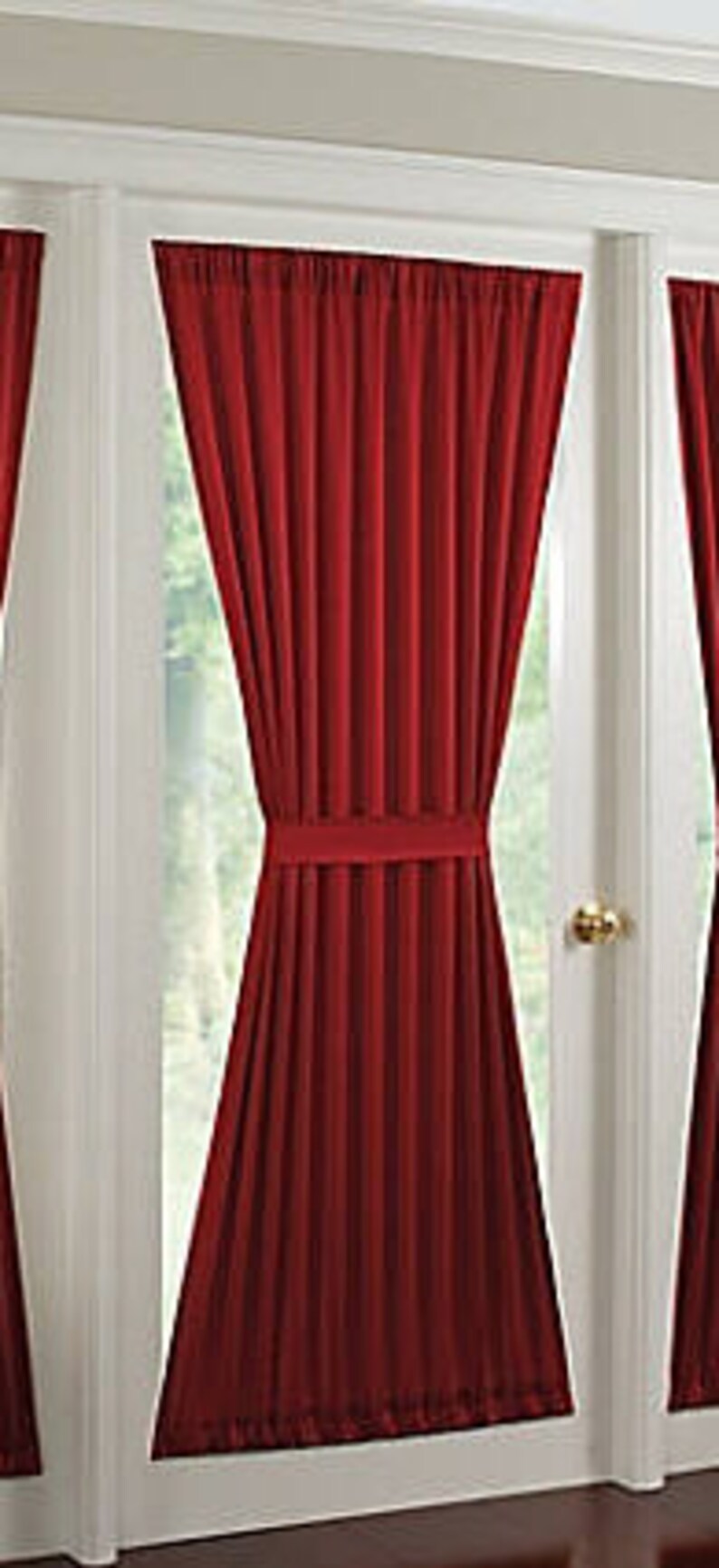 FRENCH DOOR Curtain or Valance solid NOT Sheer 44 Etsy