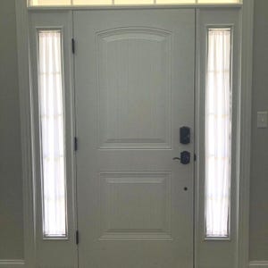 SIDELIGHT CURTAIN PANEL - Semi-Private, Not Sheer, 25" Wide, Choose length, Fits side windows 6-14"W, Per Panel, No Ruffle, Free Tieback