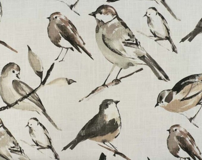 CHARCOAL GREY BIRD Valance Last One Unlined Birds Dark Etsy