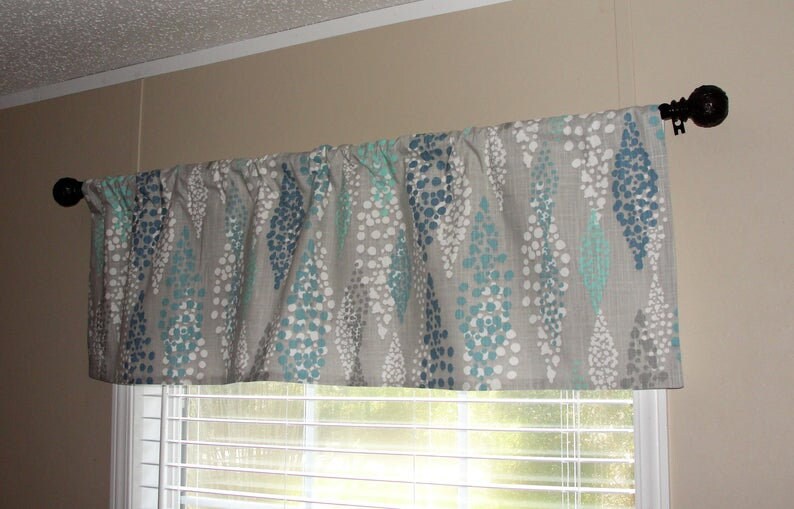 TEAL AND AQUA Designer Window Panels Shower Curtains Etsy