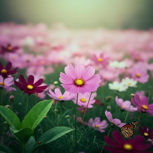 Pinkie Cosmos Seeds (Cosmos bipinnatus) — Heirloom, Non-GMO, Open-Pollinated, Pollinator Friendly, Cut Flower, Butterfly Garden