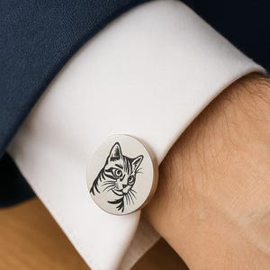 Personalization pet cufflinks,engraved gift boxes available,Personalized souvenir cufflinks, custom cufflinks gift for groom on wedding day