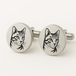 Personalization pet cufflinks,engraved gift boxes available,Personalized souvenir cufflinks, custom cufflinks gift for groom on wedding day