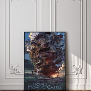 Howl's Moving Castle door Studio Ghibli filmposter, filmafdruk van hoge kwaliteit, filmafdruk Ghibli, Japanse poster voor esthetische muurdecoratie afbeelding 7