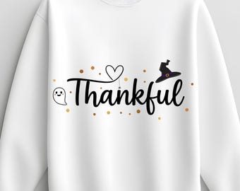 Thankful Cursive PNG Design | Fall Thanksgiving Clipart (Digital Download)