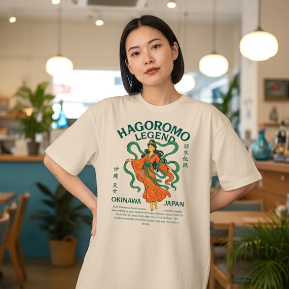 Hagoromo Legend Okinawa Goddess T-shirt · Japanese Myth Vintage