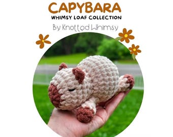 Modèle au crochet Barnaby le Capybara | Jouet PDF Amigurumi pour débutant (téléchargement numérique)