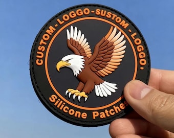 Individuell gestaltete PVC-Aufnäher – Silikonaufnäher mit personalisiertem Logo – 3D-Klett-PVC-Aufnäher mit Ihrem individuellen Logo