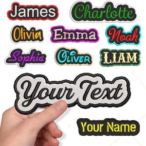 Custom Embroidered Name Patches – Personalized Text for Uniforms, Backpacks, Events