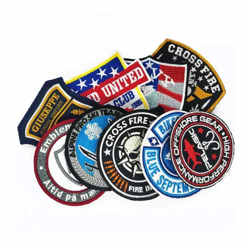 Custom Embroidered Patches, Any Shape Iron On Hook and Loop Backing Image Text Logo Patches, Patch for Backpacks, Jacket & Team image 3