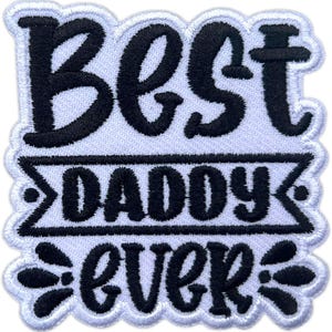 I Love My Dad - Embroidered Applique Patches, Father's Day Embroidery Patches, DIY Accessories for Backpacks, Gift for Dad, Grandfa Man