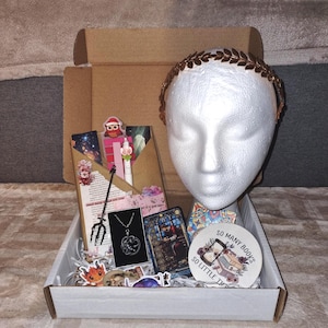 Greek Mythology Book Box, Blind Date Book, Crown, Medusa Necklace