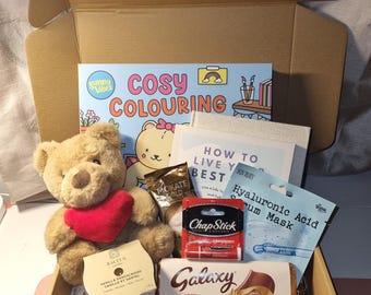 Self Care Box, Cozy Colouring, Relaxing Pamper Items, Thoughtful Gift