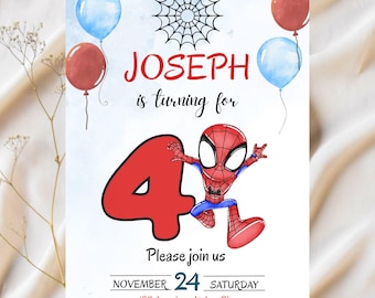 The number can be edited. Spidey Invitation Spidey and his Amazing Friends Birthday Party Invite Spidey Birthday Invite