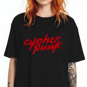 Cypherpunk OG Bitcoin T-Shirt - Daft Punk inspiriertes Parodie-Logo - Unisex Comfort Colors Streetwear T-Shirt